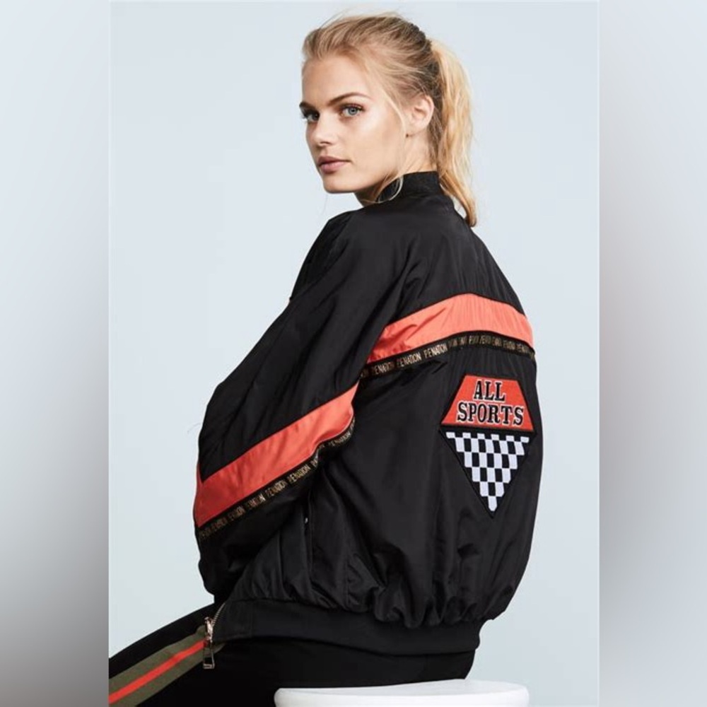 P.E NATION Power House Reversible Shell Bomber Jacket
